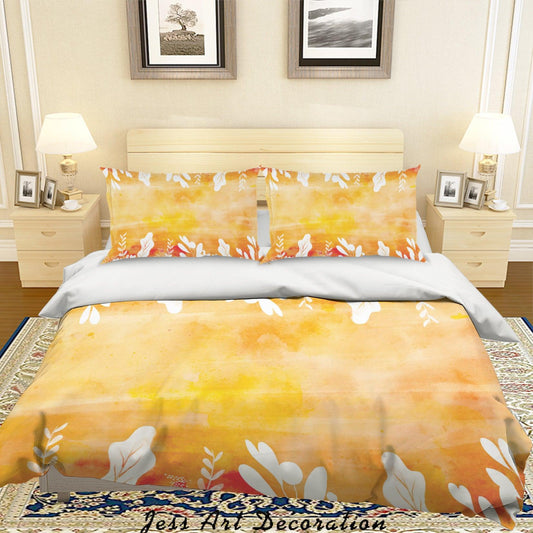 3D Autumn Leaves Quilt Cover Set Bedding Set Pillowcases 118