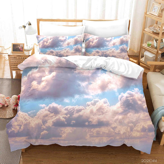 3D Blue Sky White Cloud Quilt Cover Set Bedding Set Duvet Cover Pillowcases 76 LQH