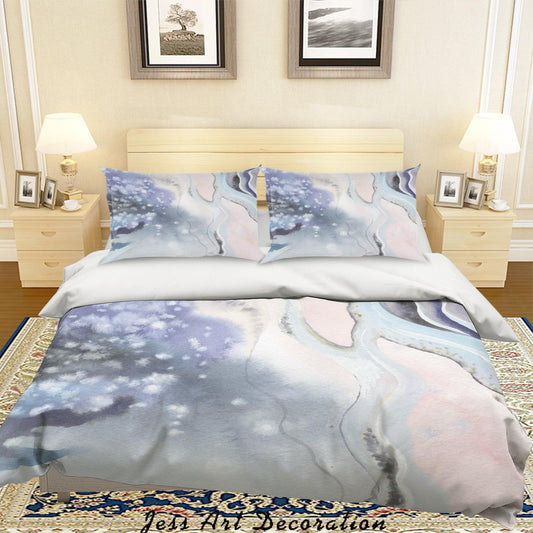 3D Abstract Watercolor Painting Quilt Cover Set Bedding Set Pillowcases 61
