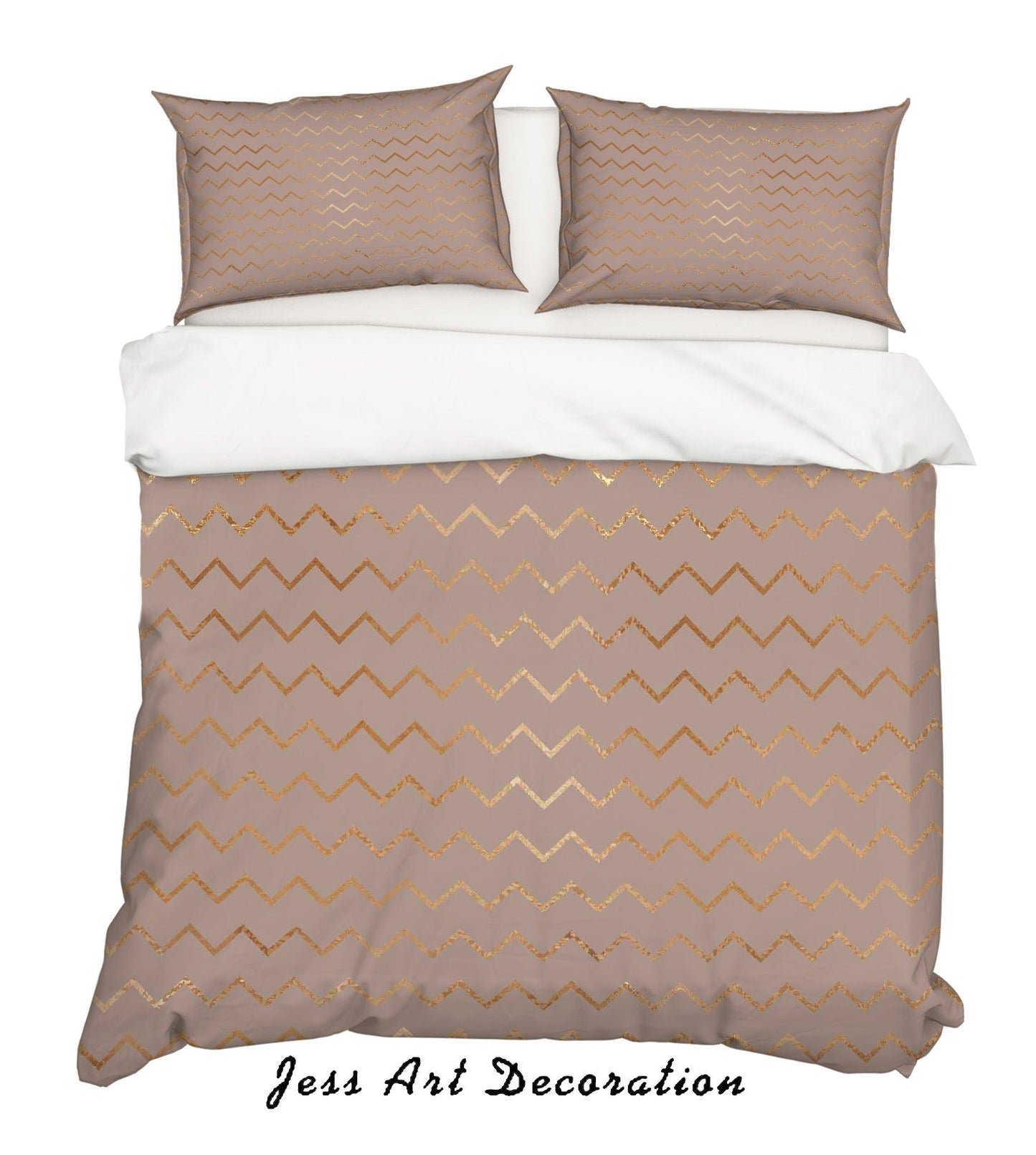 3D Brown Abstract Wave Lines Quilt Cover Set Bedding Set Pillowcases 29