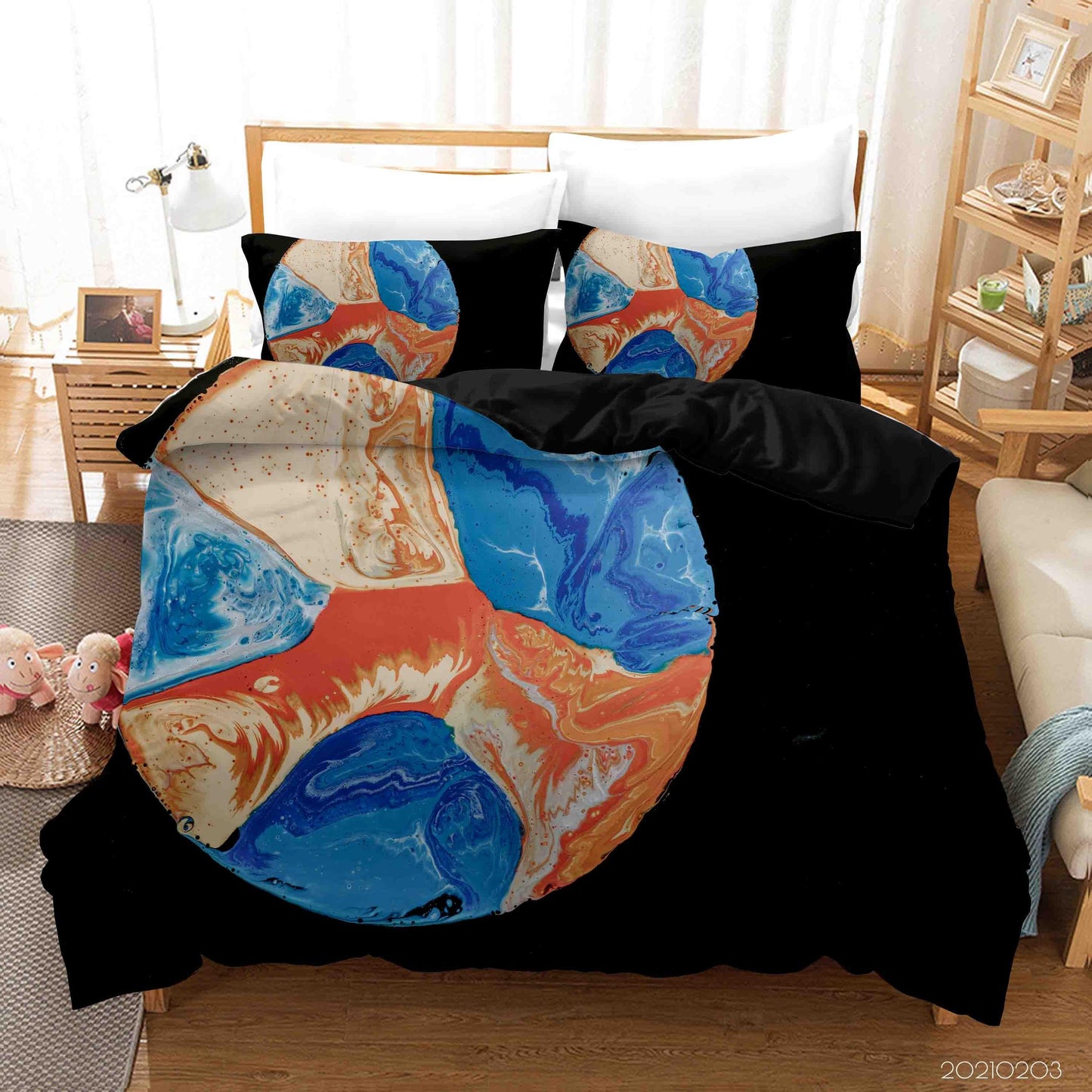 3D Abstract Marble Texture Quilt Cover Set Bedding Set Duvet Cover Pillowcases 80
