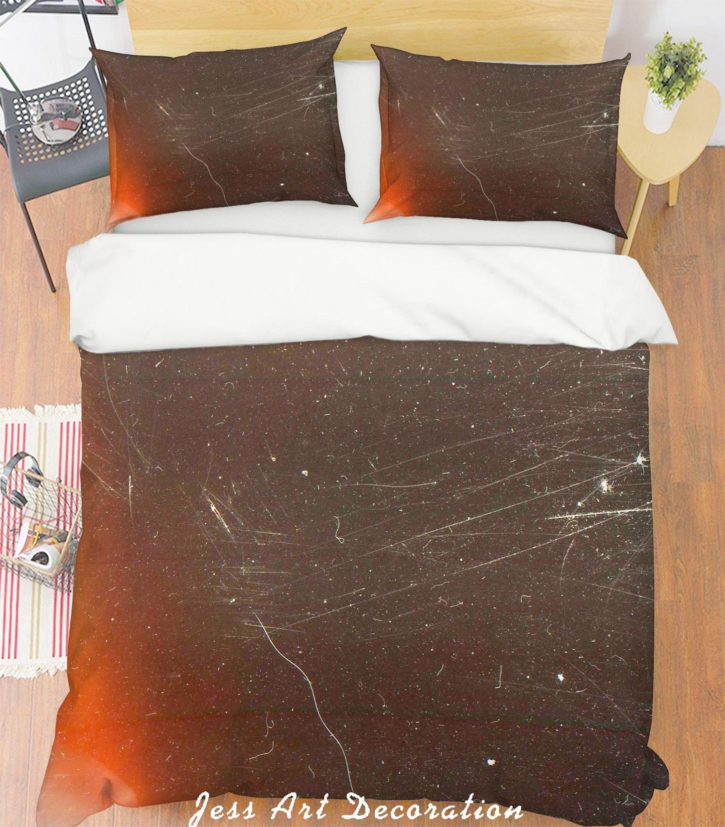 3D Black Pattern Quilt Cover Set Bedding Set Pillowcases 202
