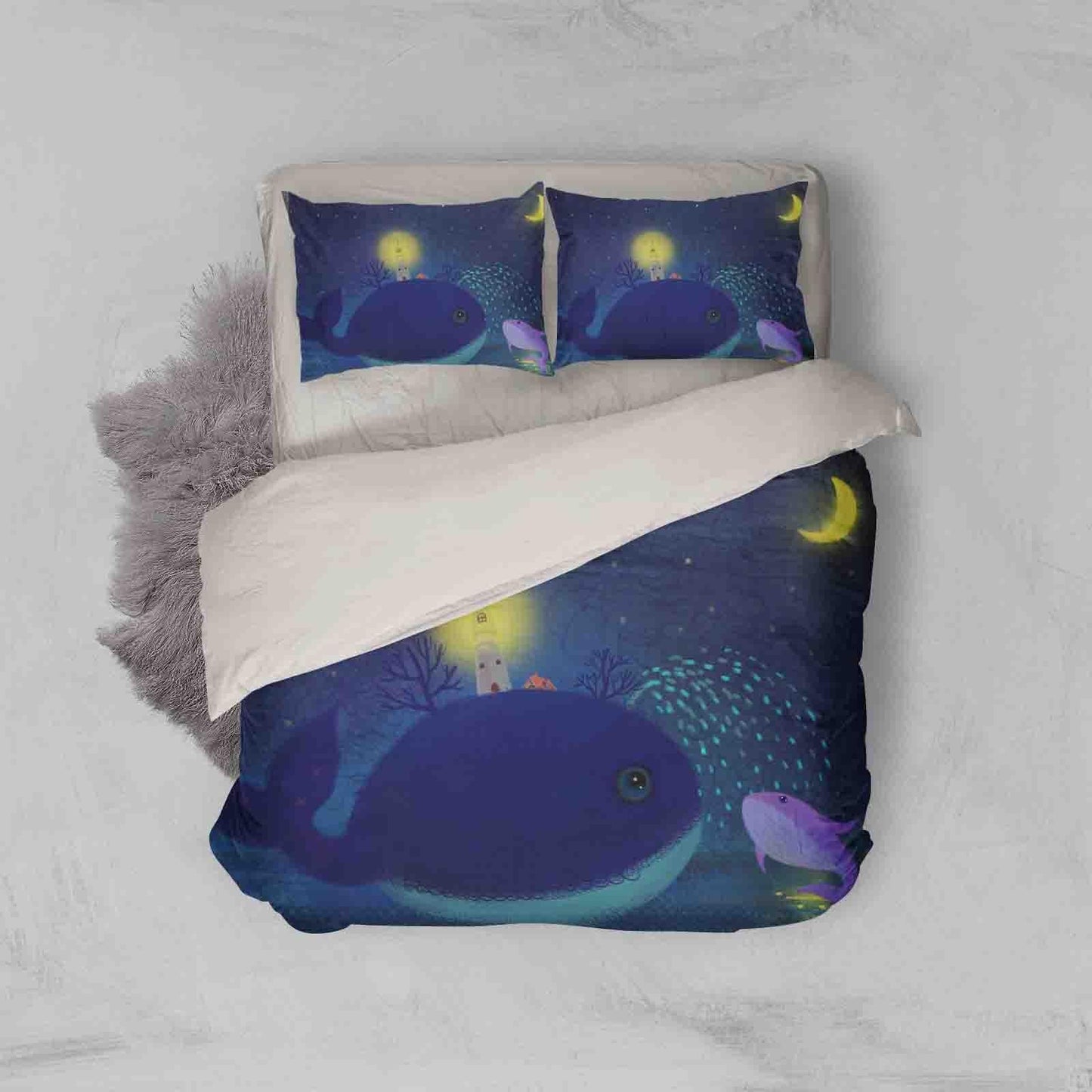 3D Blue Whale Shark Quilt Cover Set Bedding Set Pillowcases 110