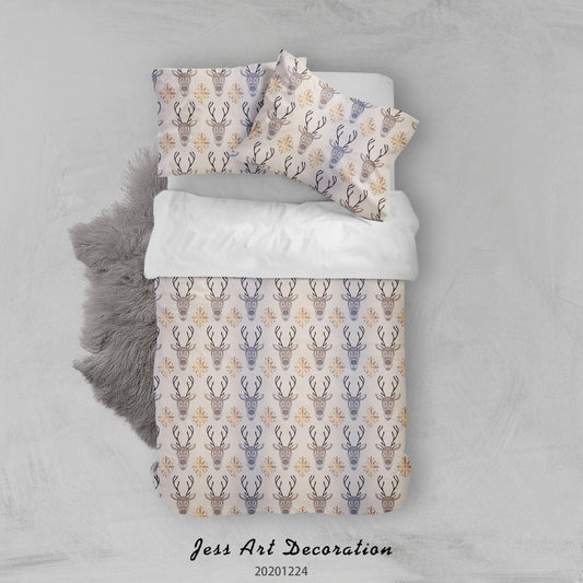 3D Abstract Christmas Pattern Quilt Cover Set Bedding Set Duvet Cover Pillowcases 29 LQH