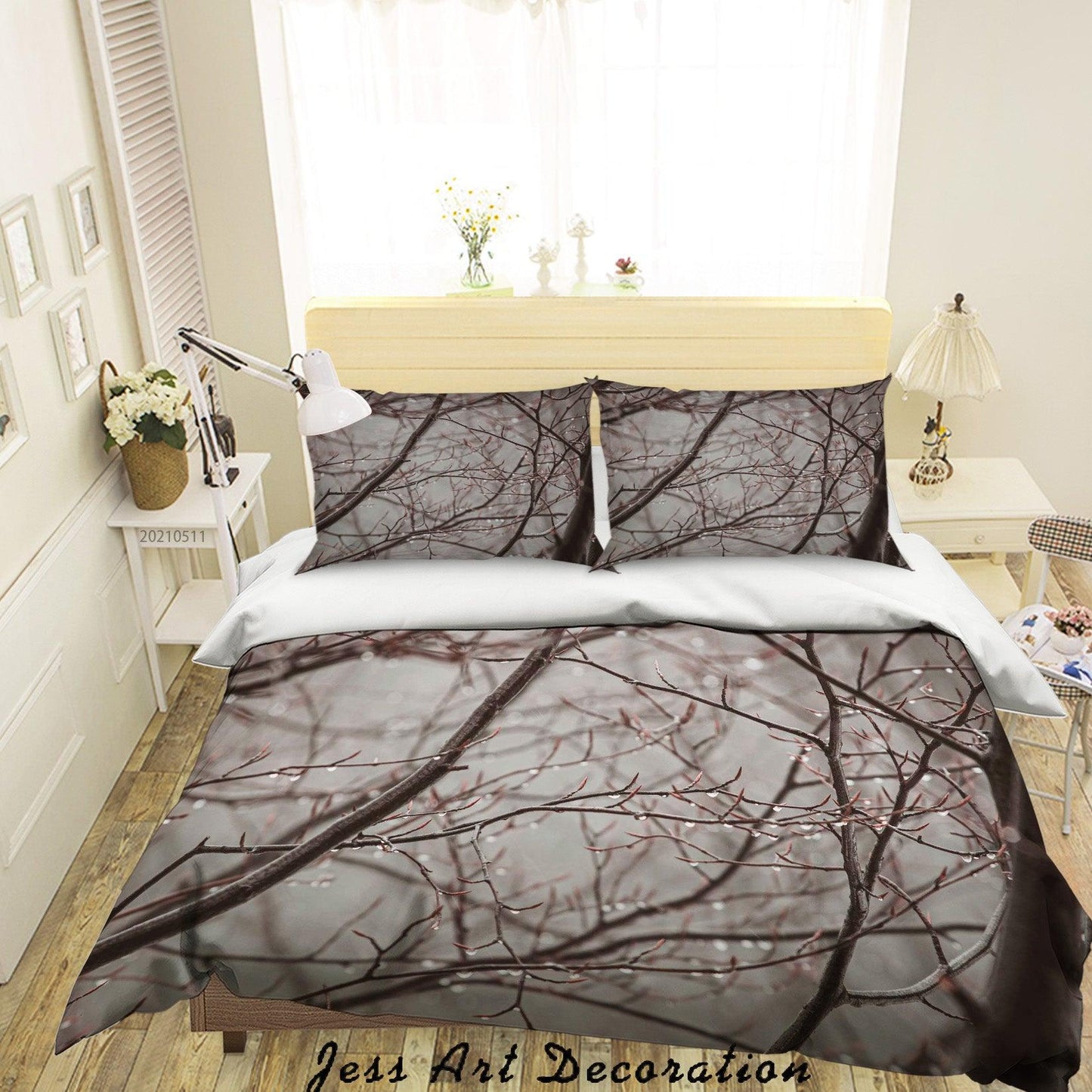 3D Branch Scenery Quilt Cover Set Bedding Set Duvet Cover Pillowcases 570