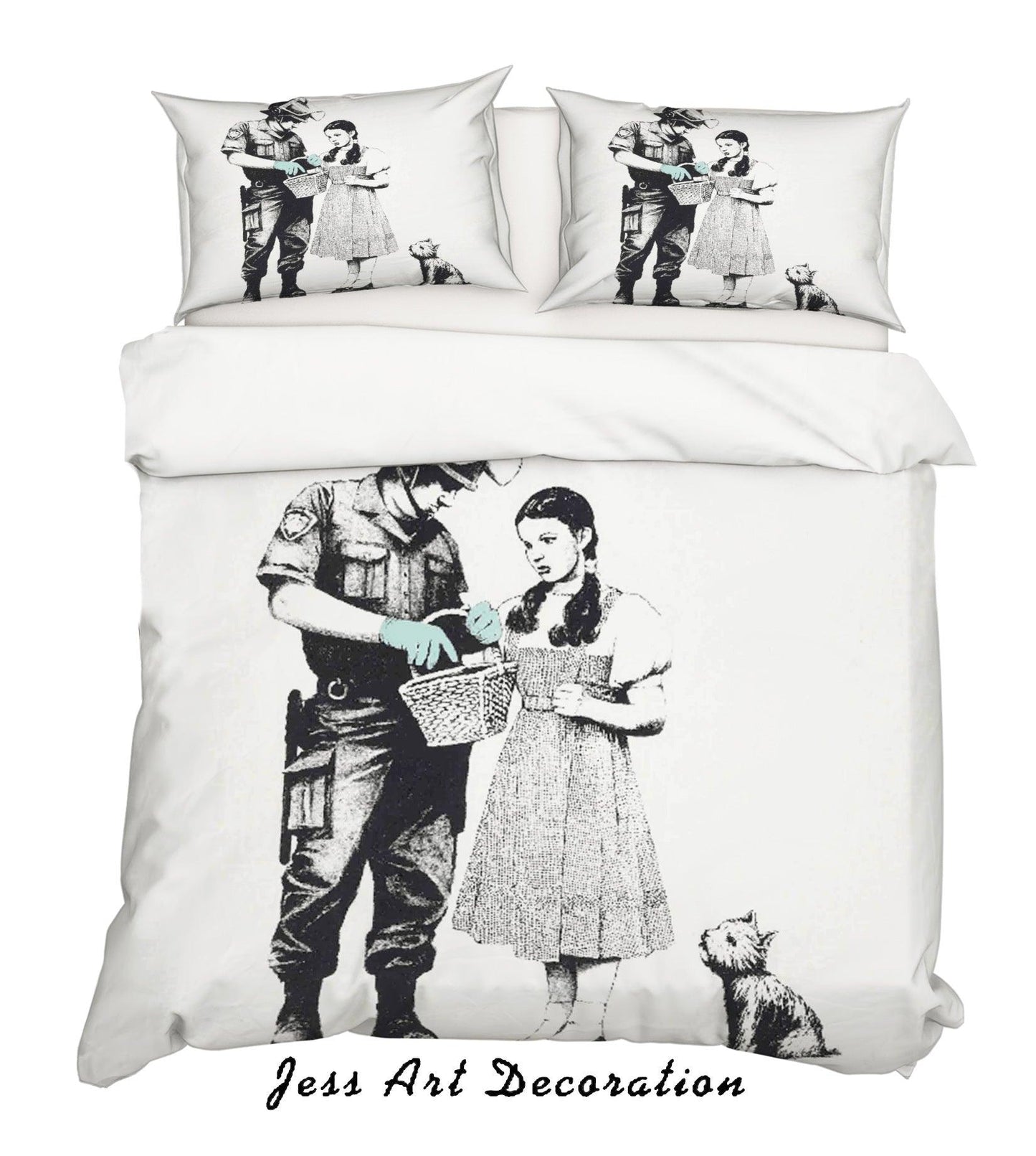 3D Banksy Stop Search Quilt Cover Set Bedding Set Duvet Cover Pillowcases  ZY D57