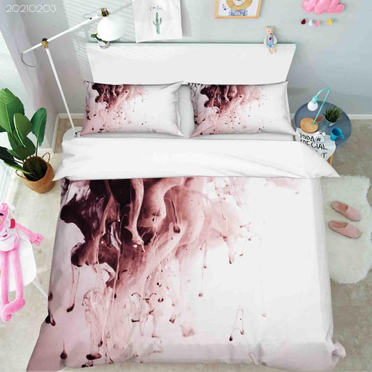 3D Abstract Pink Marble Texture Quilt Cover Set Bedding Set Duvet Cover Pillowcases 10