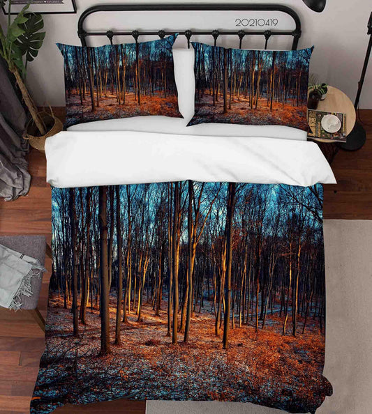 3D Autumn Forest Landscape Quilt Cover Set Bedding Set Duvet Cover Pillowcases 131