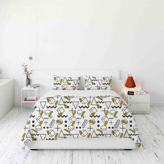 3D Abstract Geometric Pattern Quilt Cover Set Bedding Set Duvet Cover Pillowcases 24 LQH