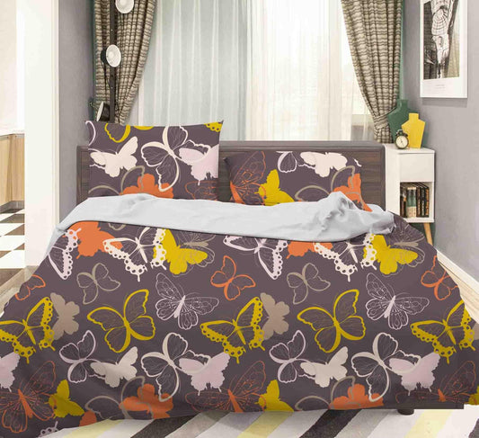 3D Butterfly Pattern Quilt Cover Set Bedding Set Pillowcases 132