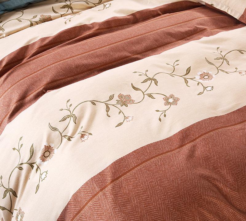 3D Brown Rose Quilt Cover Set Bedding Set Pillowcases 42
