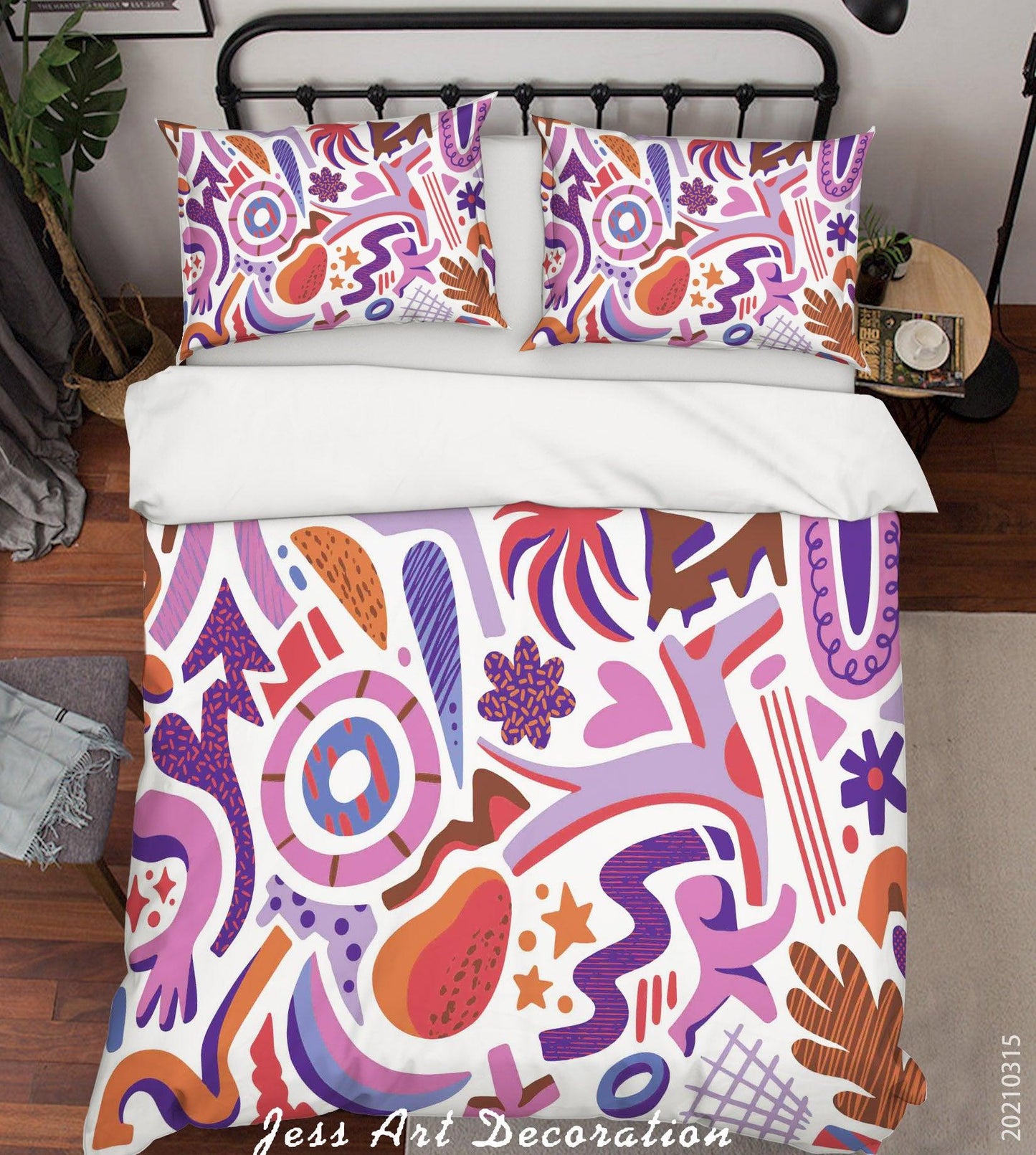 3D Abstract Color Pattern Quilt Cover Set Bedding Set Duvet Cover Pillowcases 76