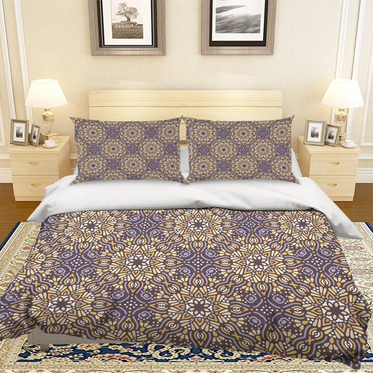 3D Blue Floral Pattern Quilt Cover Set Bedding Set Pillowcases 51