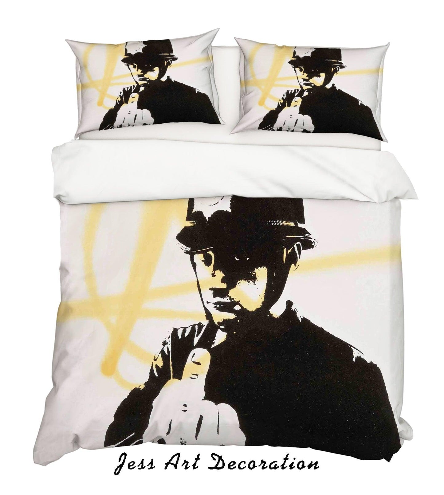 3D Banksy Soldier Black White Quilt Cover Set Bedding Set Duvet Cover Pillowcases  ZY D73