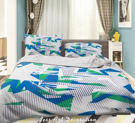 3D Abstract Blue Painting Quilt Cover Set Bedding Set Duvet Cover Pillowcases LXL