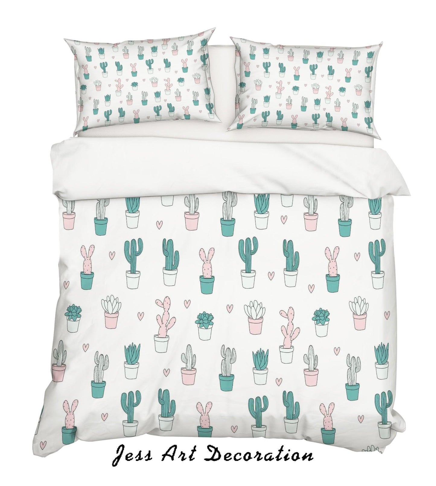 3D Cactus Pattern Quilt Cover Set Bedding Set Pillowcases 73
