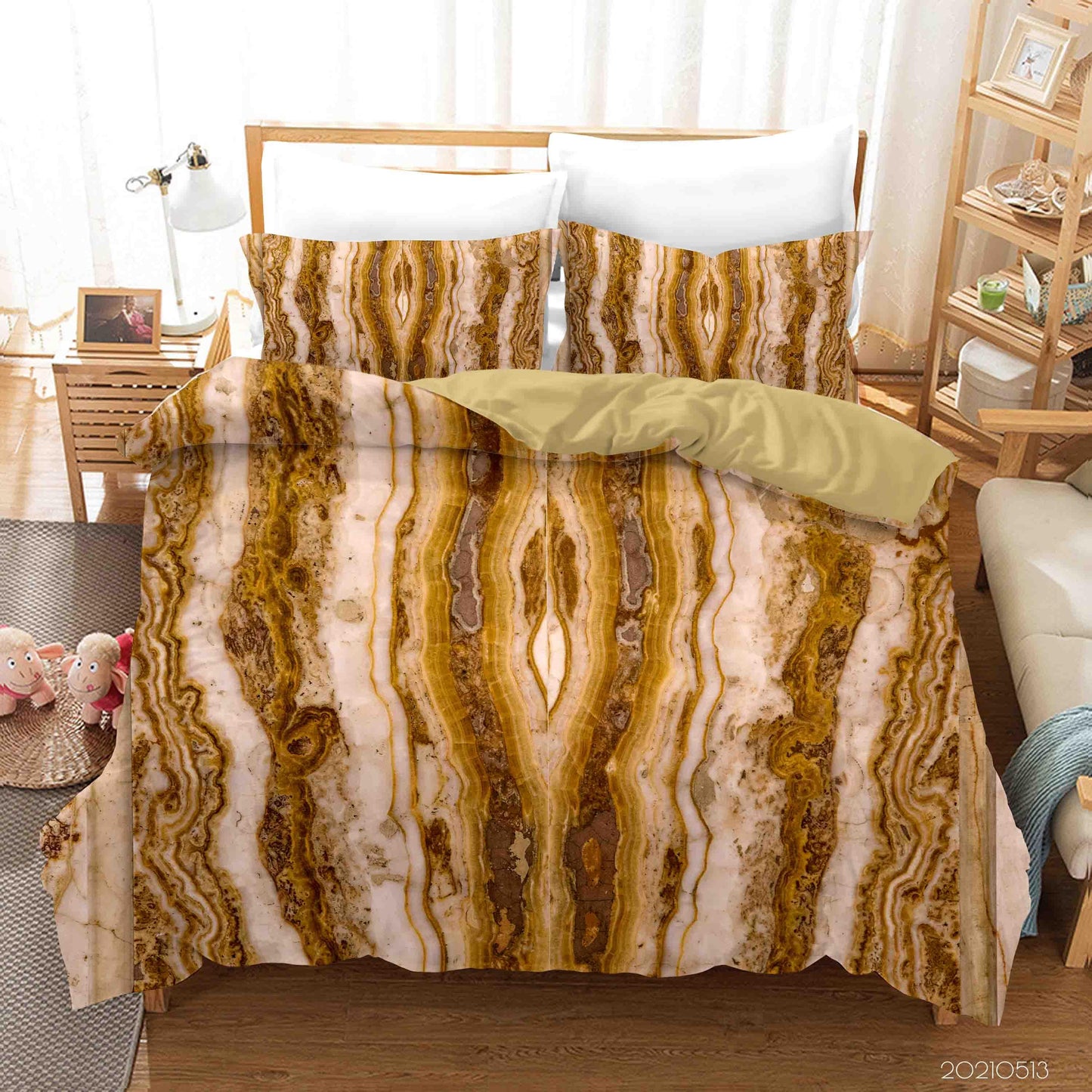 3D Abstract Marble Texture Quilt Cover Set Bedding Set Duvet Cover Pillowcases 256