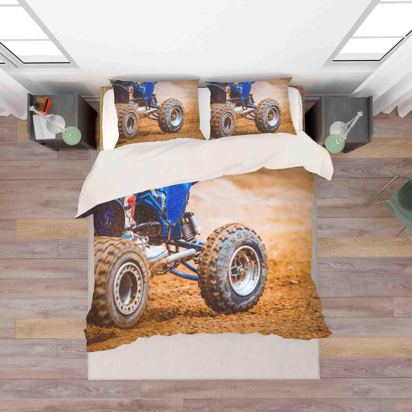 3D Big Feet Truck Quilt Cover Set Bedding Set Pillowcases A199 LQH