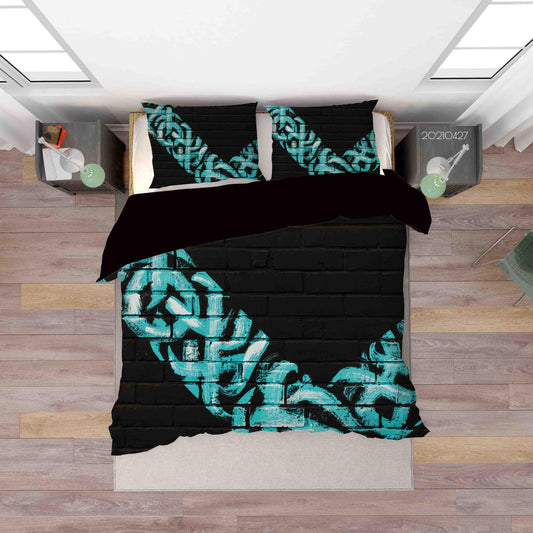 3D Abstract Street Graffiti Quilt Cover Set Bedding Set Duvet Cover Pillowcases 119