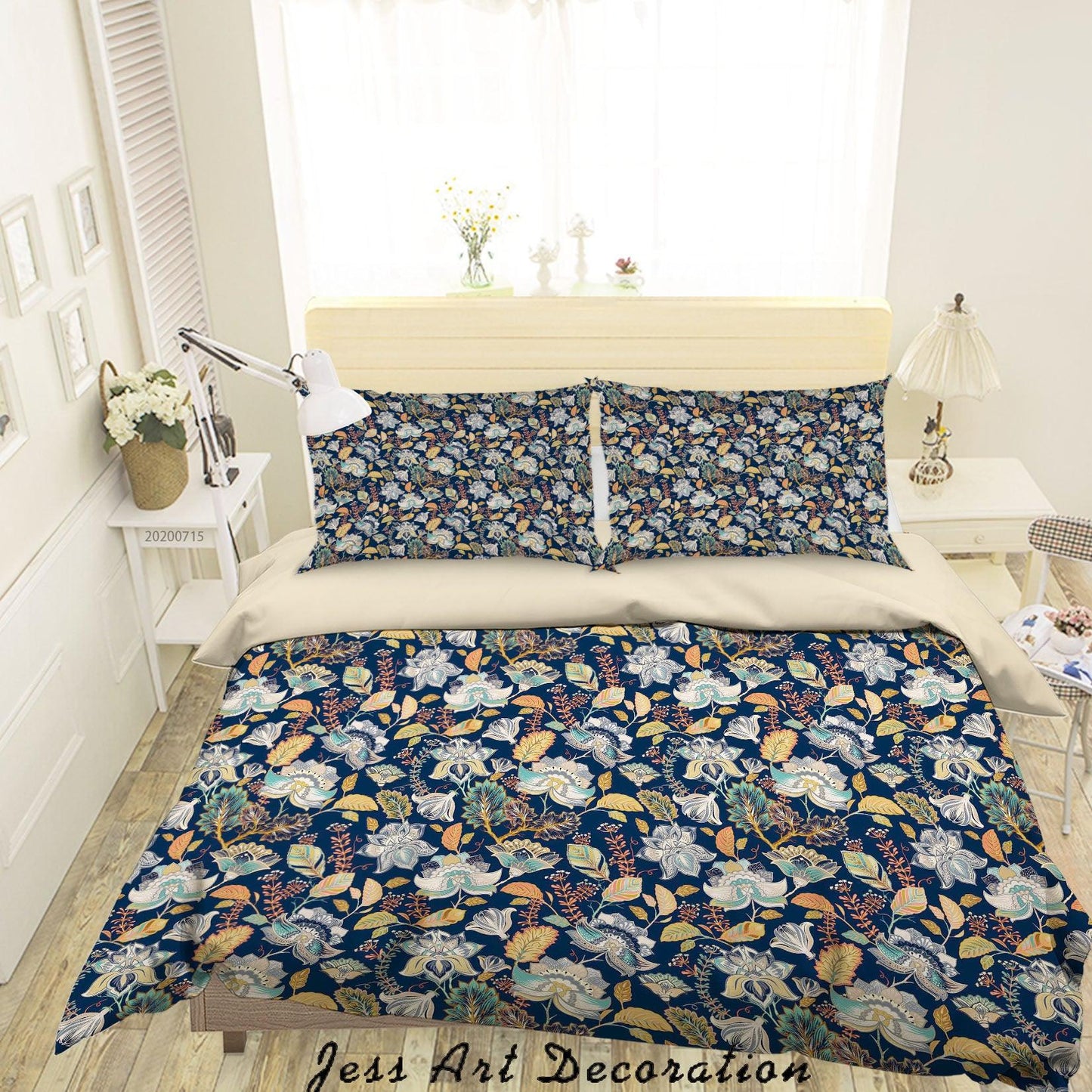 3D Abstract Vintage Floral Pattern Quilt Cover Set Bedding Set Duvet Cover Pillowcases WJ 3902