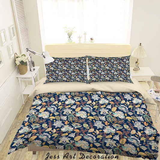 3D Abstract Vintage Floral Pattern Quilt Cover Set Bedding Set Duvet Cover Pillowcases WJ 3902