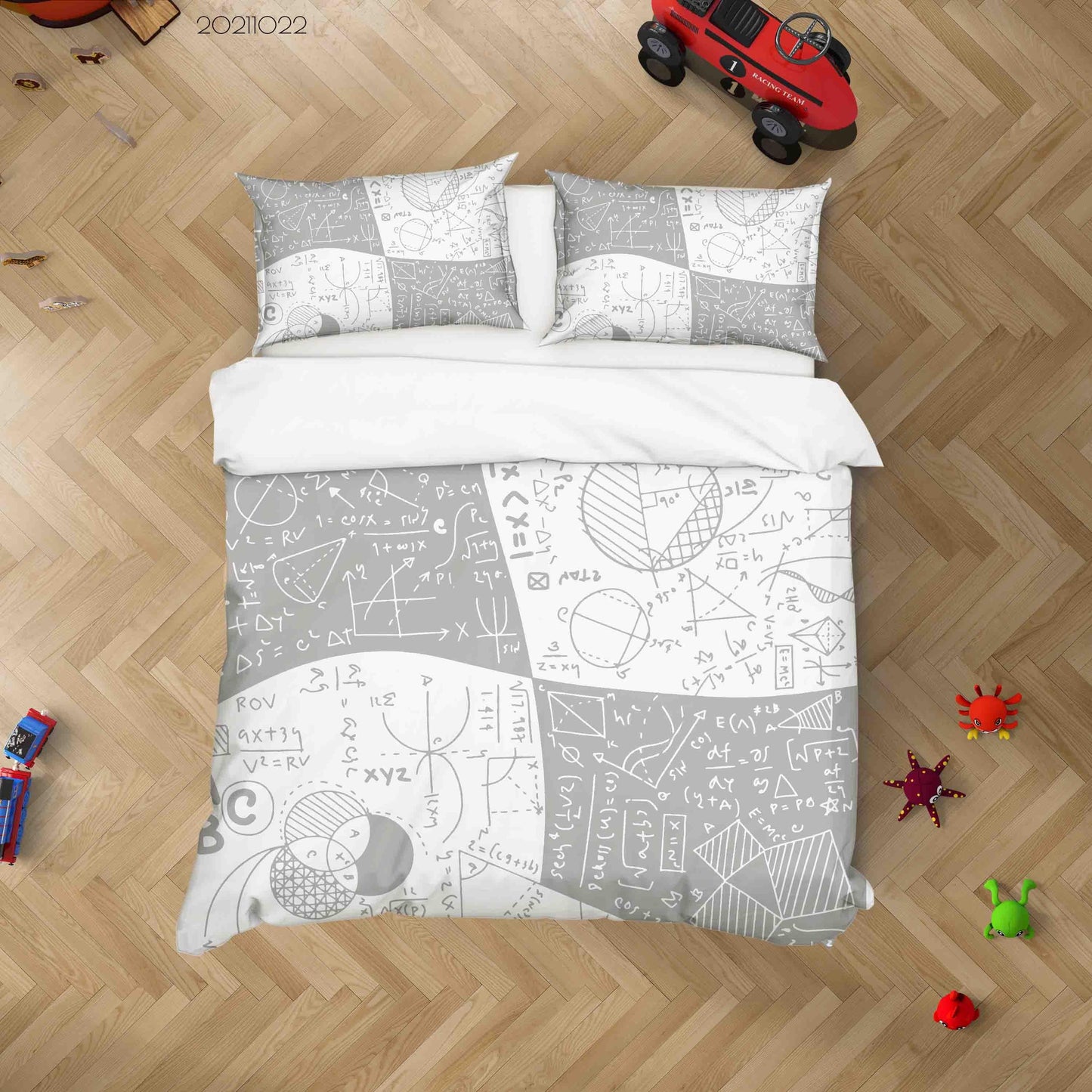 3D Abstract Math Questions Graffiti Quilt Cover Set Bedding Set Duvet Cover Pillowcases 55