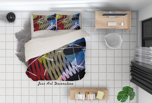3D Abstract Color Pattern Wall Quilt Cover Set Bedding Set Duvet Cover Pillowcases LQH A115