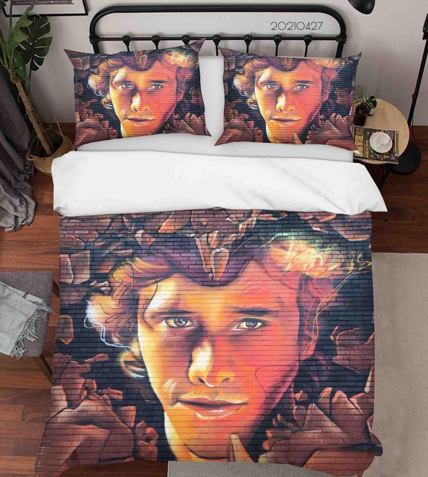 3D Abstract Character Artistic Graffiti Quilt Cover Set Bedding Set Duvet Cover Pillowcases 136