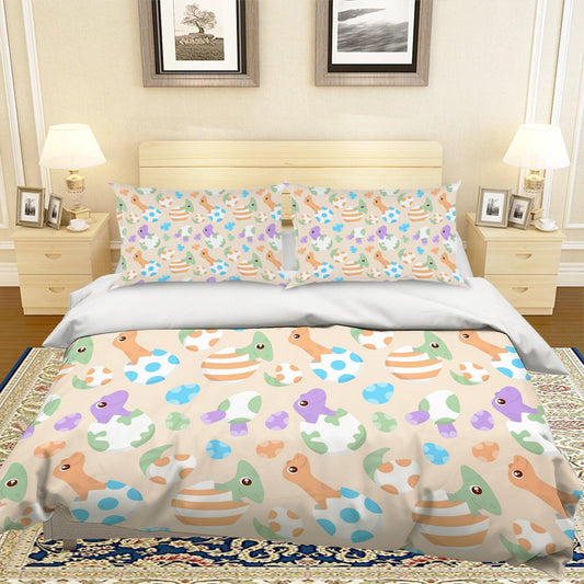 3D Cartoon Dinosaur Egg Quilt Cover Set Bedding Set Pillowcases 28