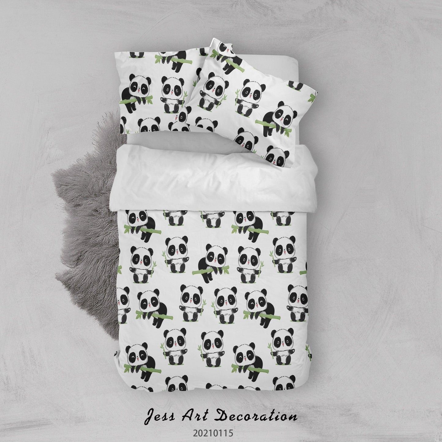 3D Cartoon Animal Panda Quilt Cover Set Bedding Set Duvet Cover Pillowcases 58