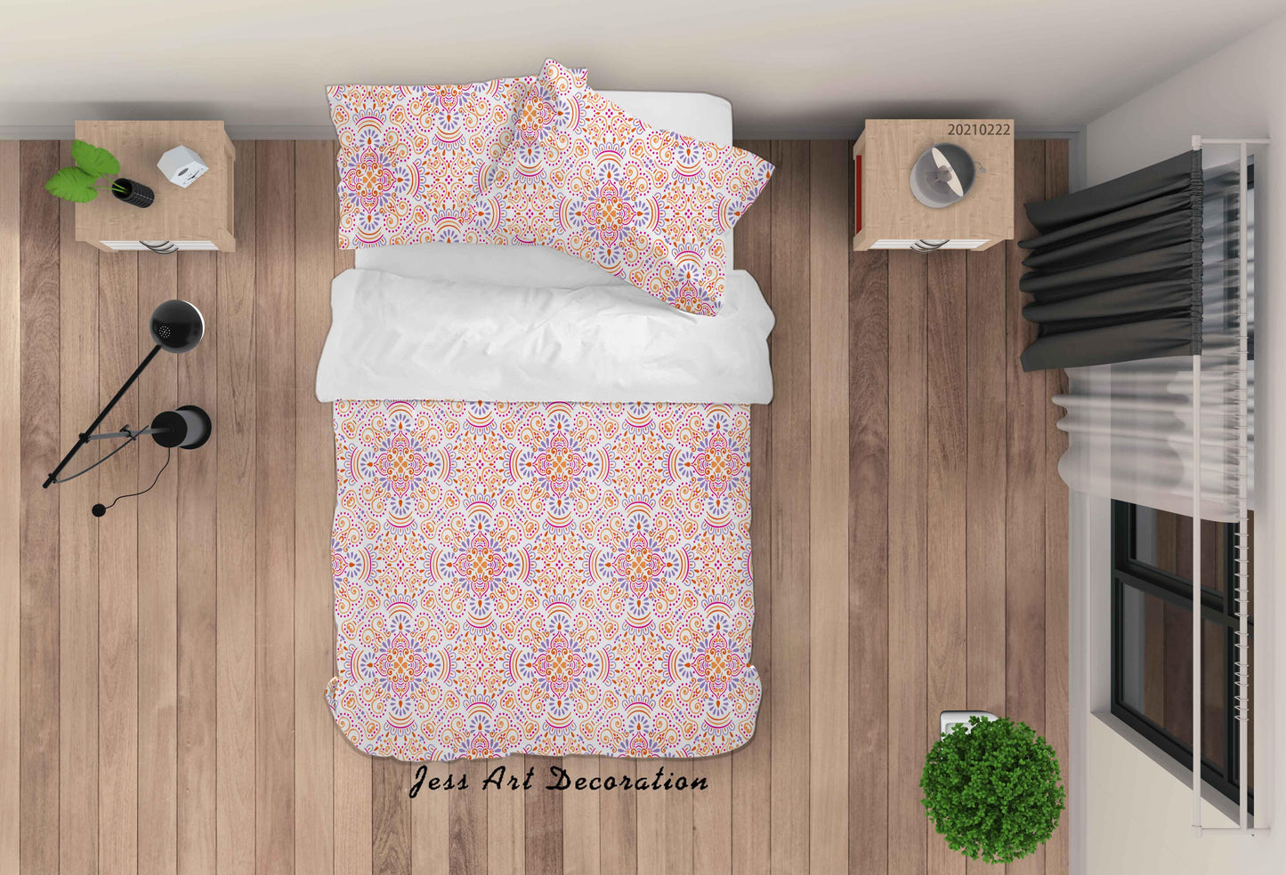 3D Abstract Pink Floral Quilt Cover Set Bedding Set Duvet Cover Pillowcases 208
