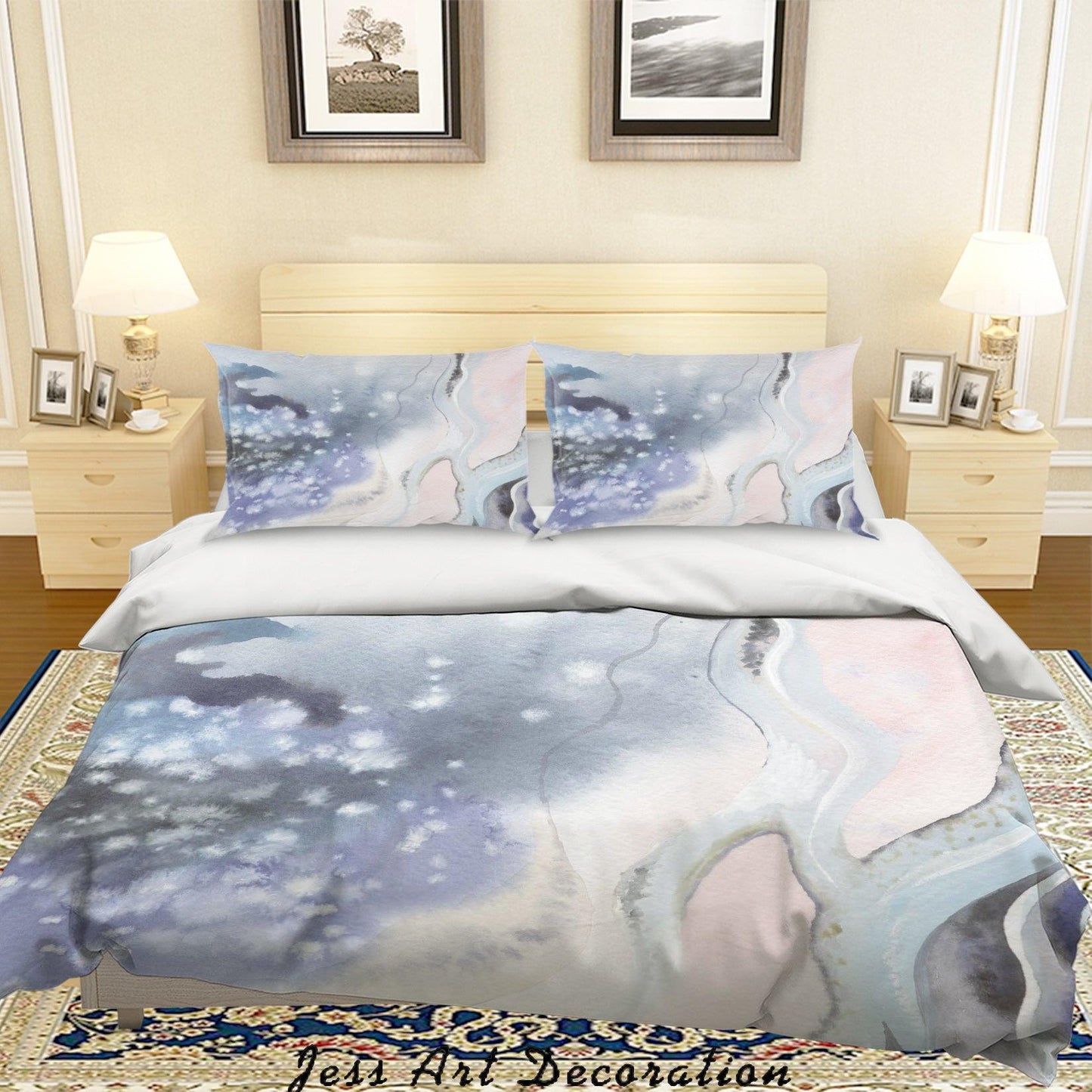 3D Abstract Watercolor Painting Quilt Cover Set Bedding Set Pillowcases 60