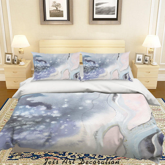 3D Abstract Watercolor Painting Quilt Cover Set Bedding Set Pillowcases 60