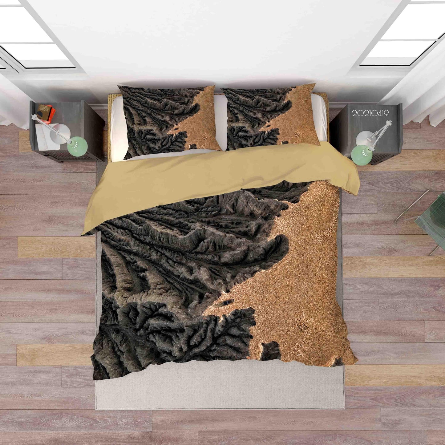 3D Brown Marble Texture Quilt Cover Set Bedding Set Duvet Cover Pillowcases 204