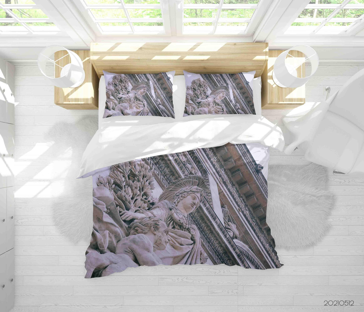 3D Architecture Art Sculpture Quilt Cover Set Bedding Set Duvet Cover Pillowcases 305