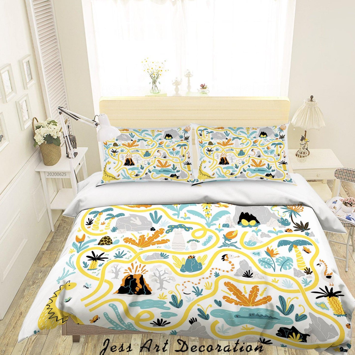 3D Cartoon Animal Plants Trees Quilt Cover Set Bedding Set Duvet Cover Pillowcases SF40