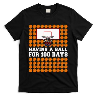 100 Days Of School Basketball 100th Day Balls T-Shirt