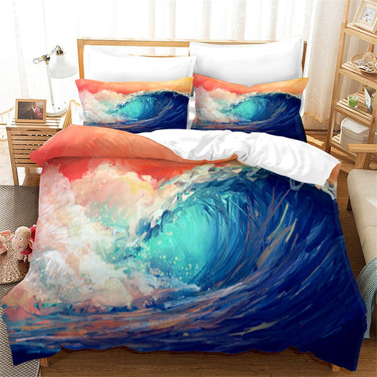 3D Artistic Waves Nature Landscape Quilt Cover Set Bedding Set Duvet Cover Pillowcases 58