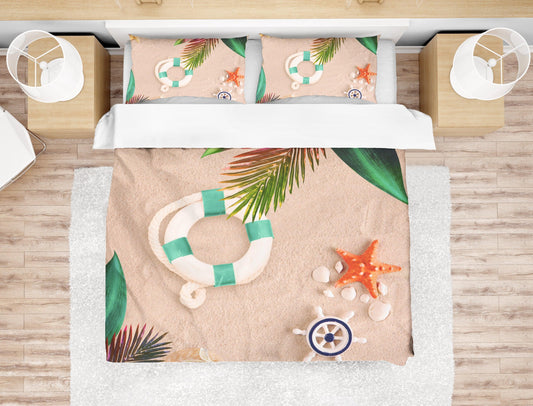 3D Beach Conch Quilt Cover Set Bedding Set Pillowcases 49