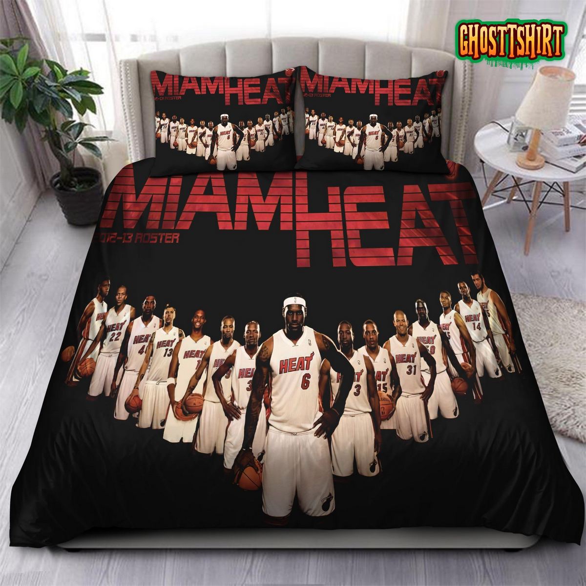 2012 2013 Roster Miami Heat NBA 32 Bedding Set