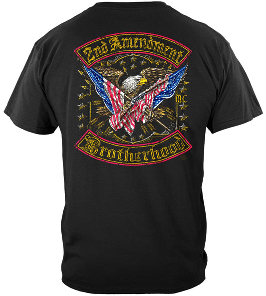2nd Amendment Double Flag Distressed Gold Foil Shirt
