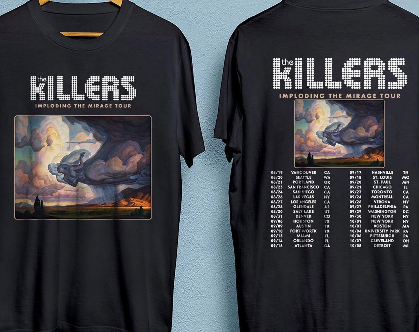 The Imploding The Mirage Tour 2022 double sided ShirtThe Killers Concert