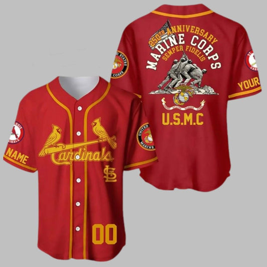 2025 Cardinals 250th Marine Corps Birthday Jersey - Grishko.com