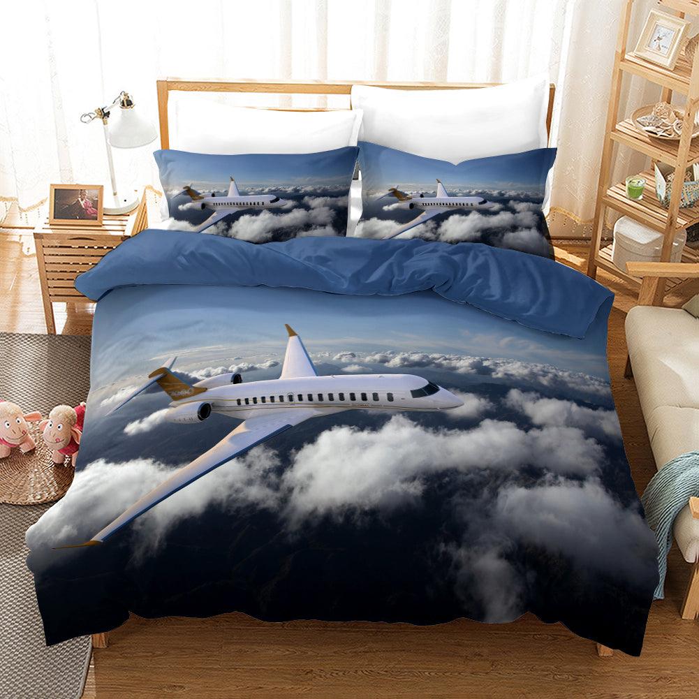 3D Aircraft Blue Sky Quilt Cover Set Bedding Set Pillowcases 252