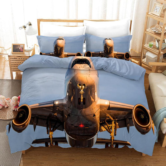 3D Airplane Blue Sky Quilt Cover Set Bedding Set Pillowcases 255