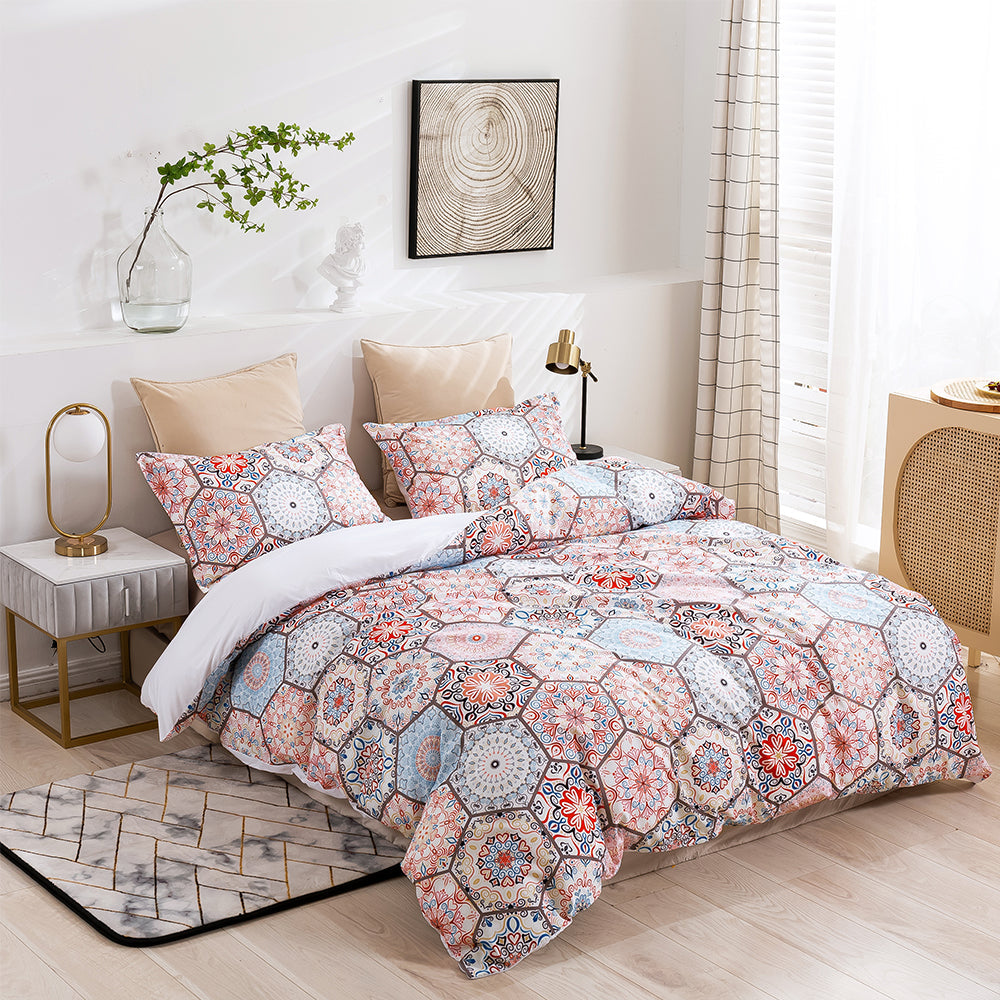 3D Bohemia Retro Floral Pattern Quilt Cover Set Bedding Set Duvet Cover Pillowcase 304