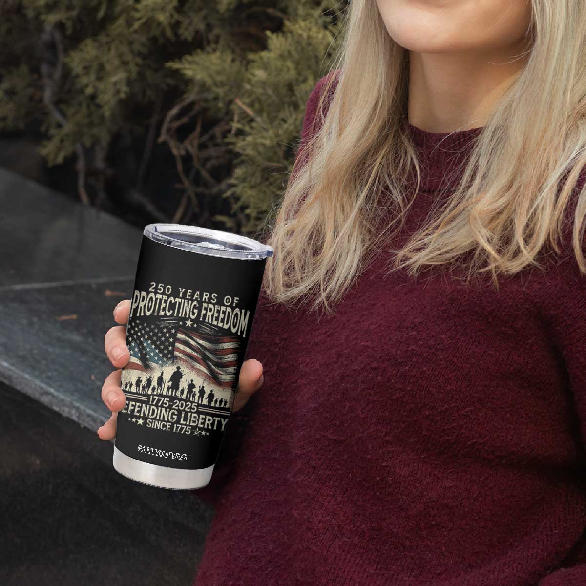 250 Years Of Protecting Freedom Defending Liberty Since 1775 Tumbler Cup US Military Army Birthday TS11