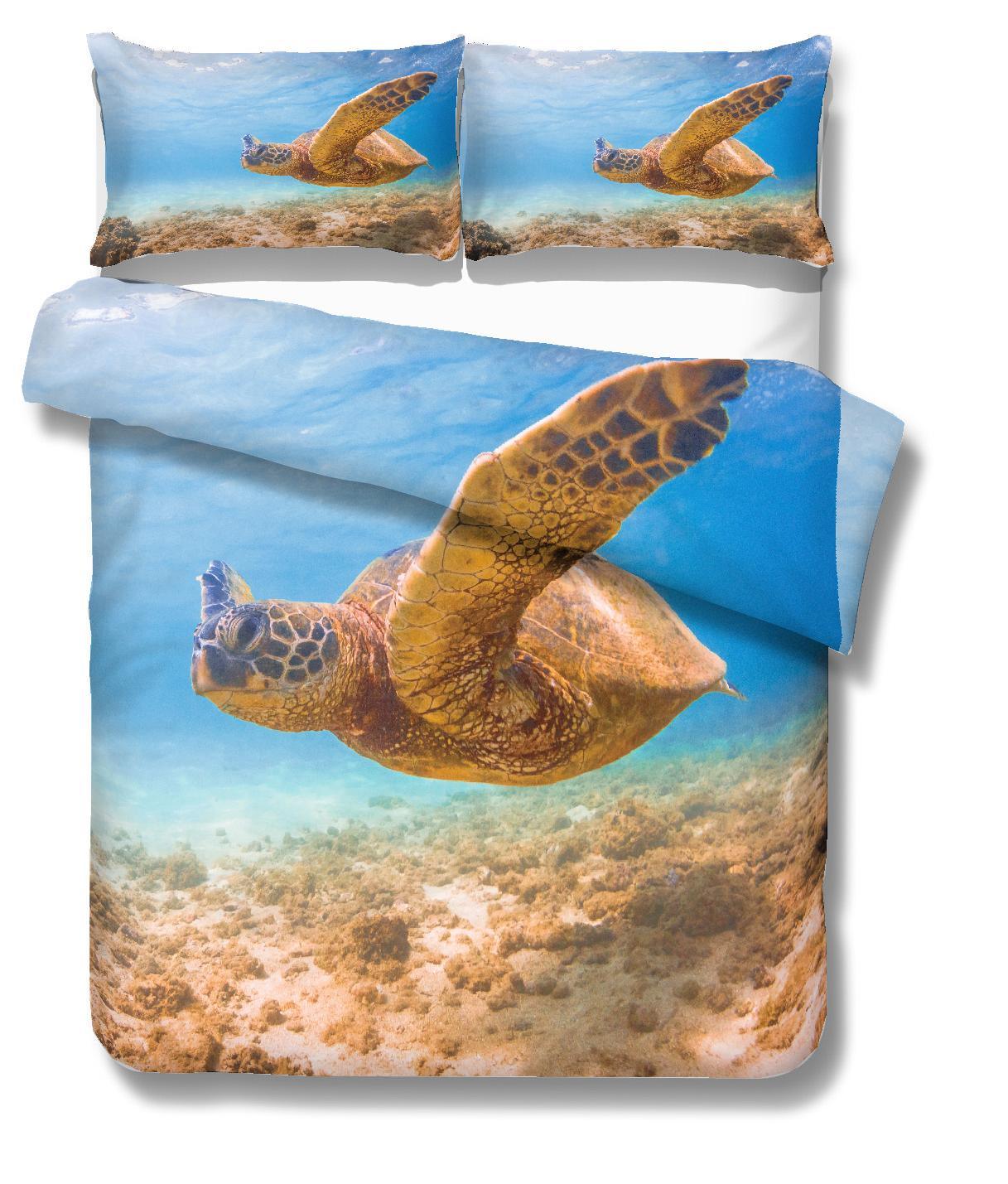 3D Animals Turtle Quilt Cover Set Bedding Set Pillowcases 27