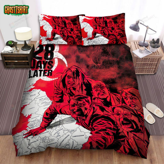 28 Days Later... Movie Angry Photo Bed Sheets Spread Comforter Duvet Cover Bedding Set