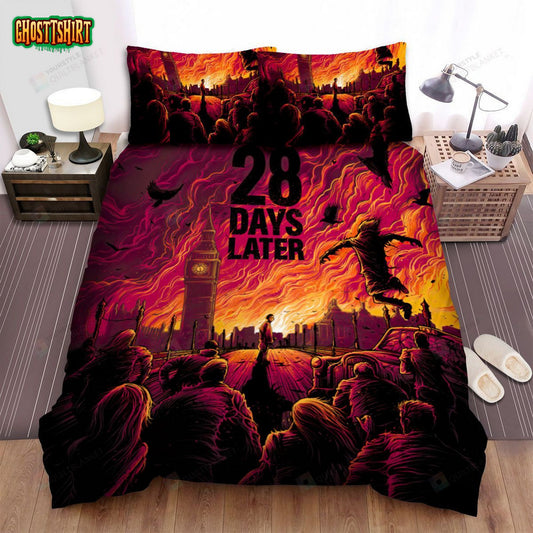 28 Days Later... Movie Poster Vi Photo Bed Sheets Spread Comforter Duvet Cover Bedding Set